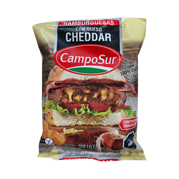 Hamburguesas CampoSur Con Cheddar x2 Unidades