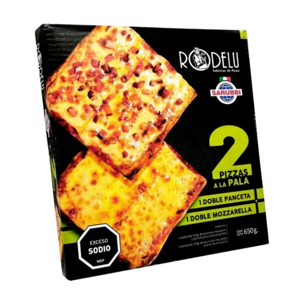 Pizza a la Pala Rodelú 2 Unidades (Muzza Muzza con Panceta)