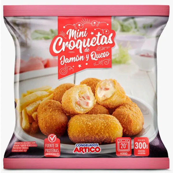 Mini Croquetas de Jamón y Queso Ártico 300 gs