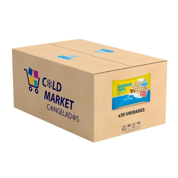 Caja de Sandwiche Triple Crufi x30 Unidades