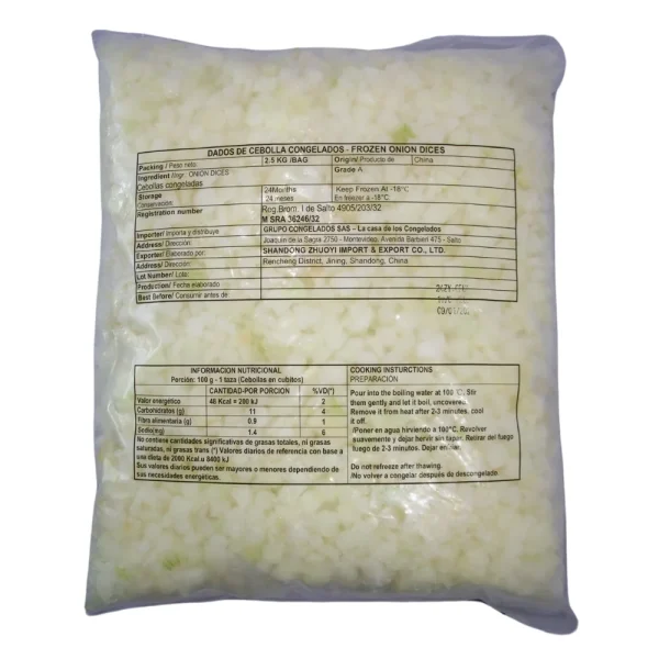 Cebolla en Cubos Congelada Frambel 2,5 Kg