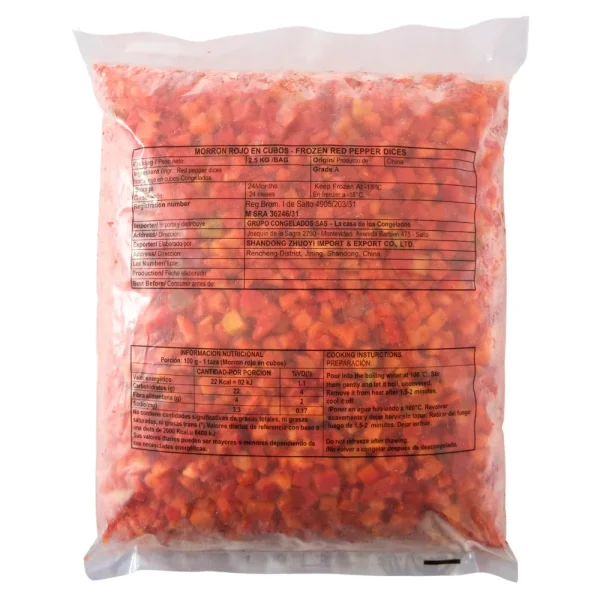 Morrón en Cubos Congelado Frambel 2,5 Kg