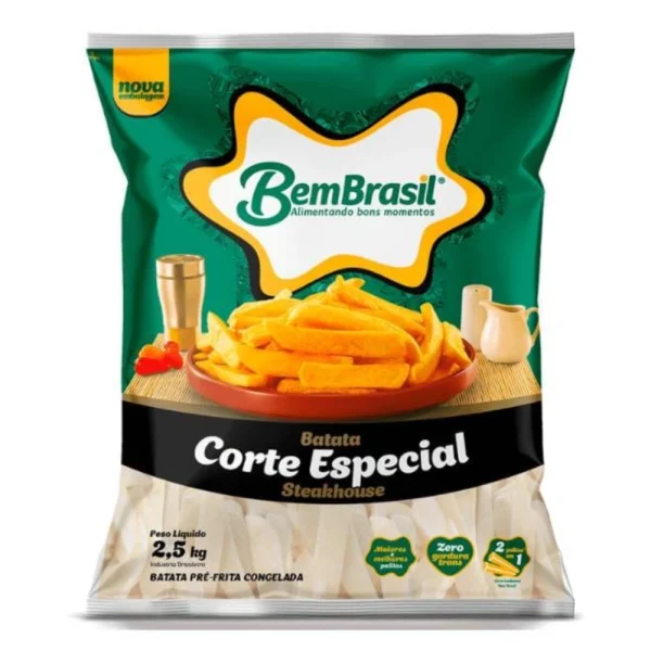 Papas Congeladas Steakhouse Bem Brasil 2,5 Kg