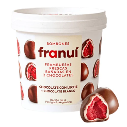 Bombón Franuí Frambuesas Recubiertas de Chocolate
